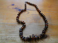 Antique Baltic amber necklace with a silver clasp