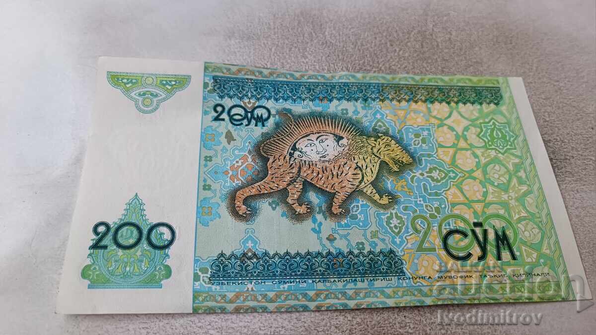 Uzbekistan 200 Sum 1997 with price 2.85 BGN | € 1.46 Uzbekistan 200 Sum 1997 with price 2.85 BGN | € 1.46