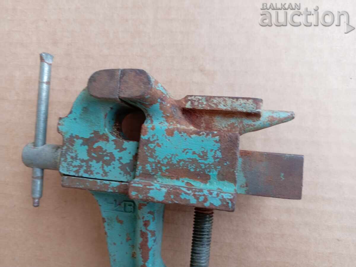 Small Jeweler's Vice Clockmaker's with Anvil - 6