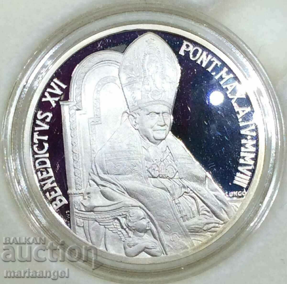 10 € 2008 Vatican Benedict XVI UNC PROOF argint - 6 10 € 2008 Vatican Benedict XVI UNC PROOF argint - 6