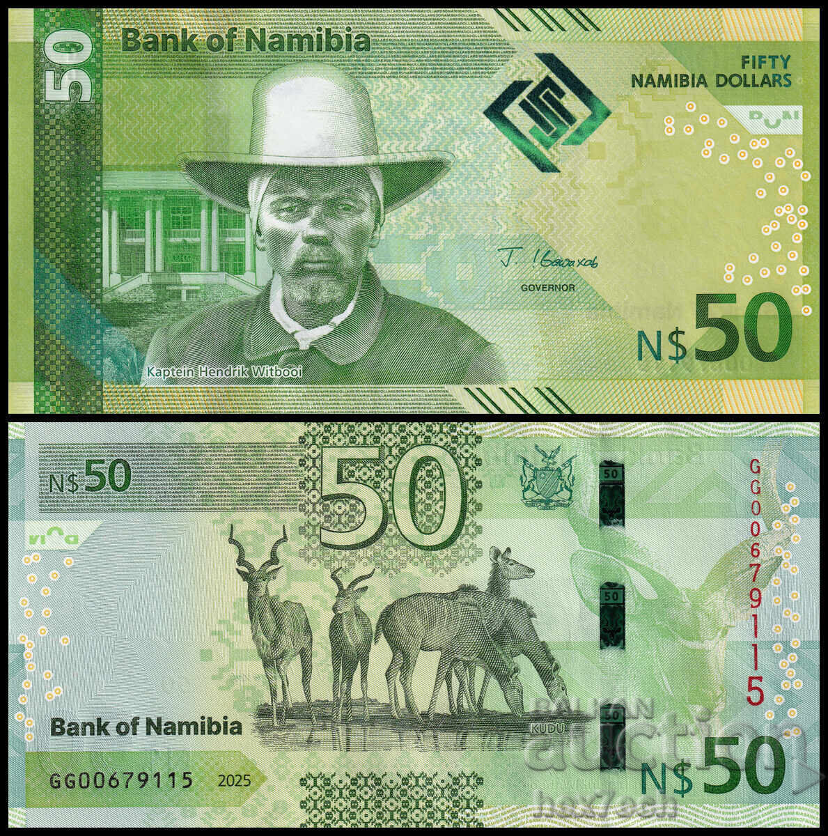 ❤️ ⭐ Namibia 2025 50 dollars UNC new ⭐ ❤️