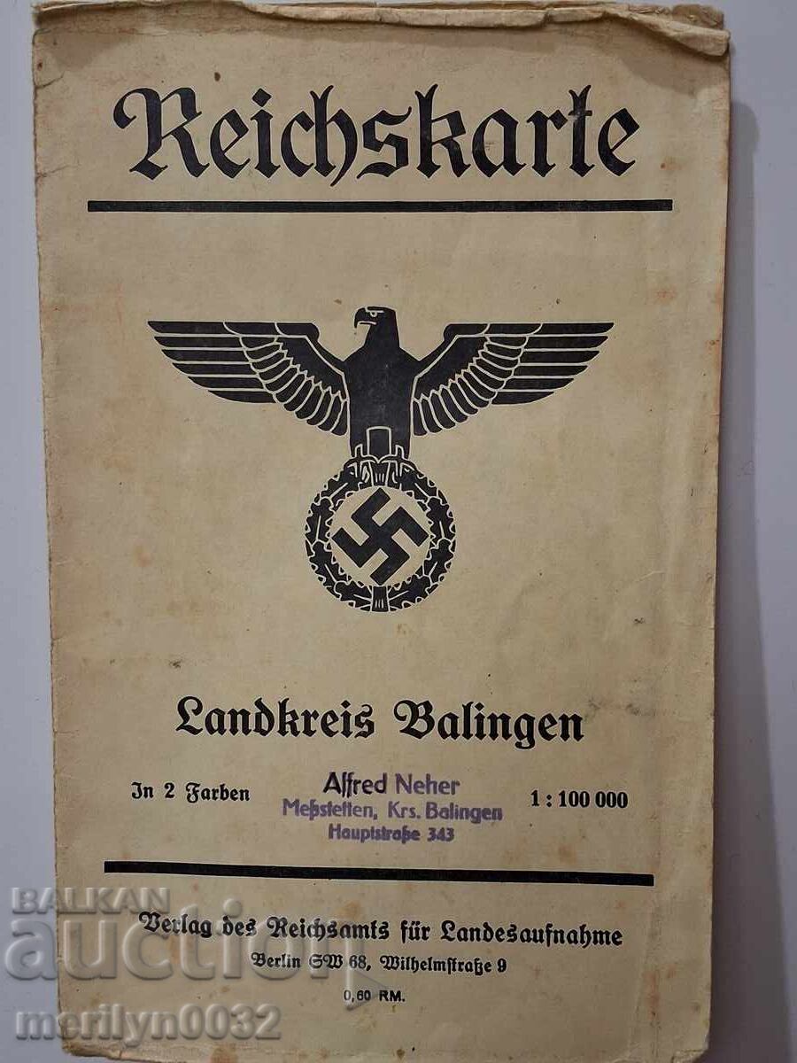 Document 3 pieces Wehrmacht photo military obituary map WW2 - 6 Document 3 pieces Wehrmacht photo military obituary map WW2 - 6