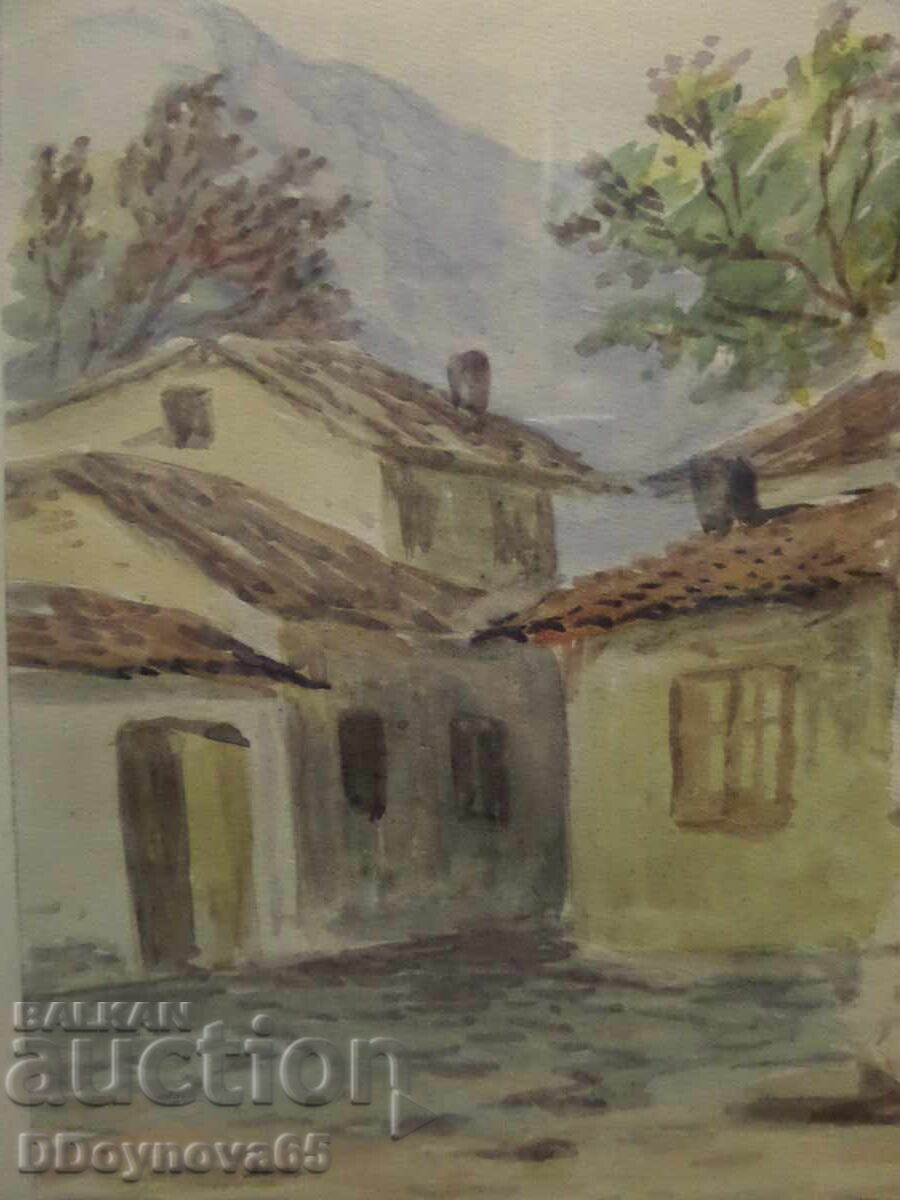 Δημοπρασία Παλαιό ακουαρέλα "Χωριό Αρμπανάσι", Βίκτορ Ποπόφ Δημοπρασία Παλαιό ακουαρέλα "Χωριό Αρμπανάσι", Βίκτορ Ποπόφ