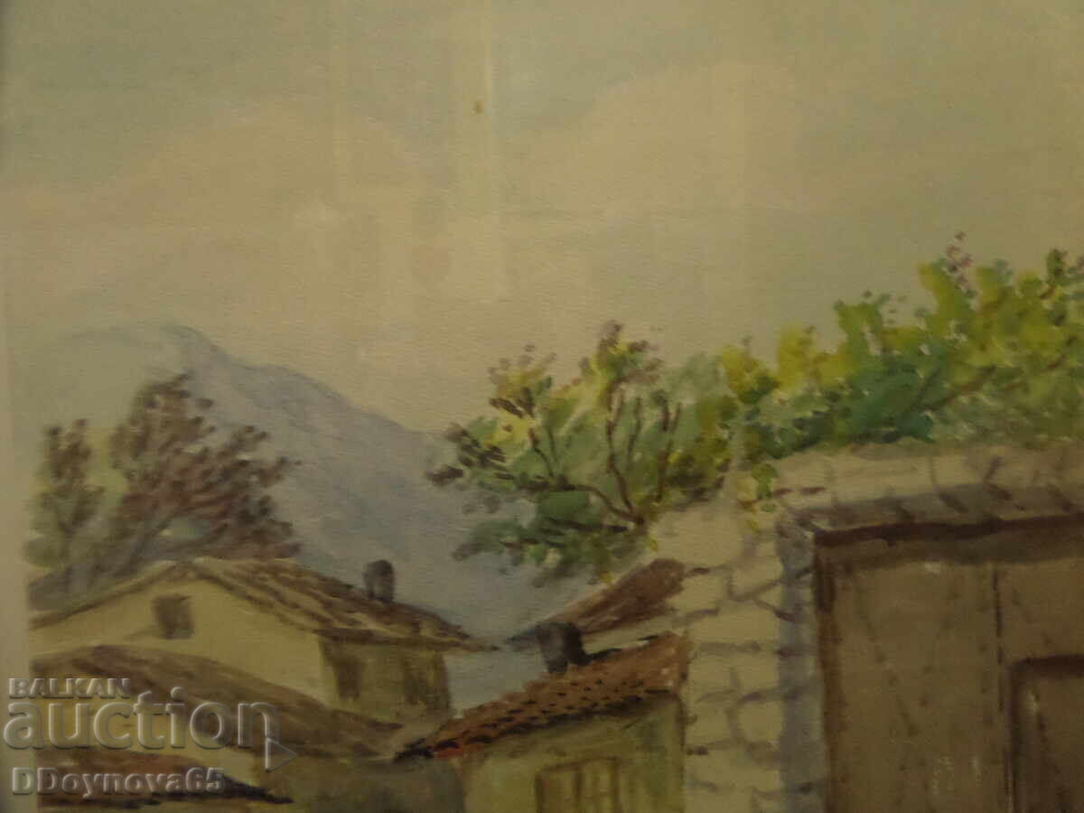 Παράδοση Παλαιό ακουαρέλα "Χωριό Αρμπανάσι", Βίκτορ Ποπόφ Παράδοση Παλαιό ακουαρέλα "Χωριό Αρμπανάσι", Βίκτορ Ποπόφ