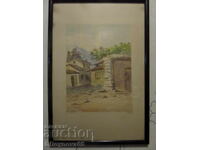 Old watercolor "Arbanasi Village", Victor Popov