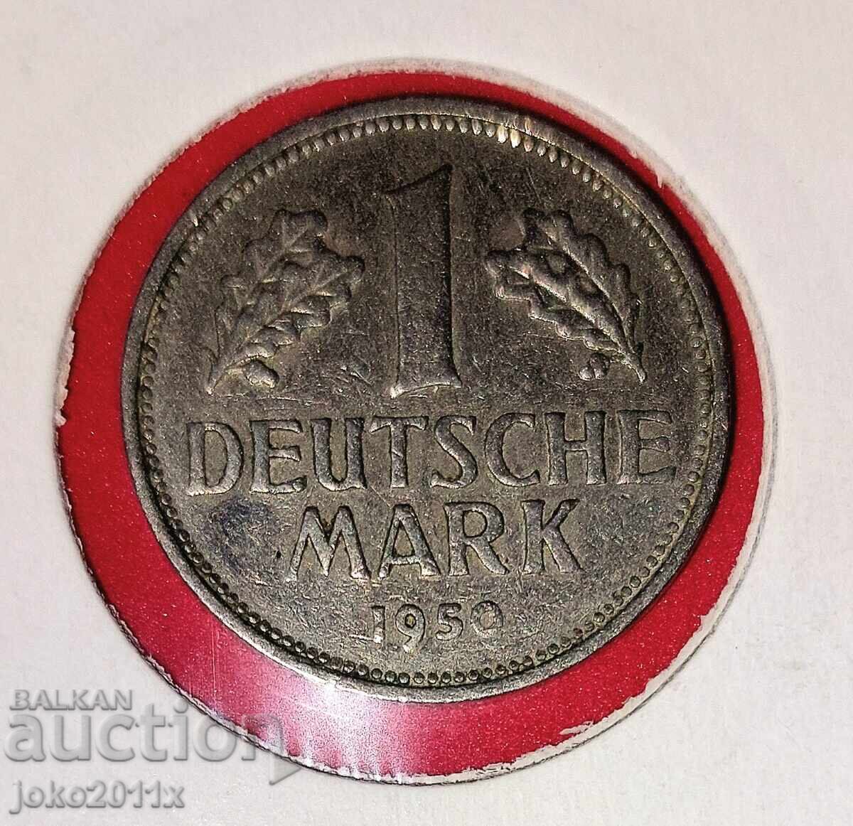 Γερμανία / Δυτική Γερμανία - 1 μάρκο του 1950 (F) Γερμανία / Δυτική Γερμανία - 1 μάρκο του 1950 (F)