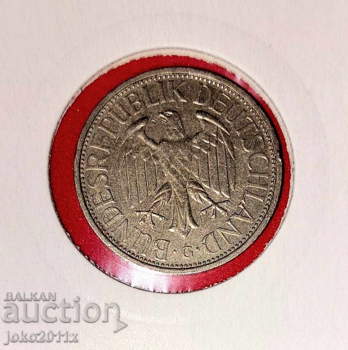 Γερμανία / Δυτική Γερμανία - 1 μάρκο του 1972 (G) με τιμή 0.01 BGN | € 0.01 Γερμανία / Δυτική Γερμανία - 1 μάρκο του 1972 (G) με τιμή 0.01 BGN | € 0.01