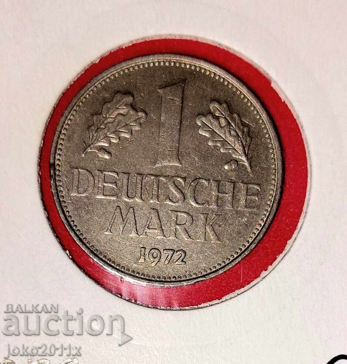 Γερμανία / Δυτική Γερμανία - 1 μάρκο του 1972 (G) Γερμανία / Δυτική Γερμανία - 1 μάρκο του 1972 (G)