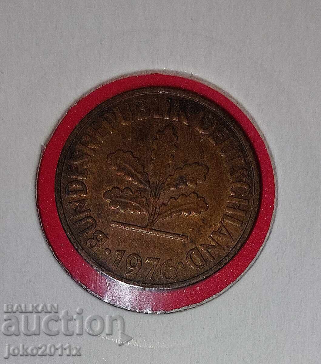 Γερμανία / Δυτική Γερμανία - 2 πφένιχ του 1976 ( D ) με τιμή 0.01 BGN | € 0.01 Γερμανία / Δυτική Γερμανία - 2 πφένιχ του 1976 ( D ) με τιμή 0.01 BGN | € 0.01