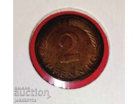 Германия / ФРГ  - 2 пфенинга от 1976 година  ( D )