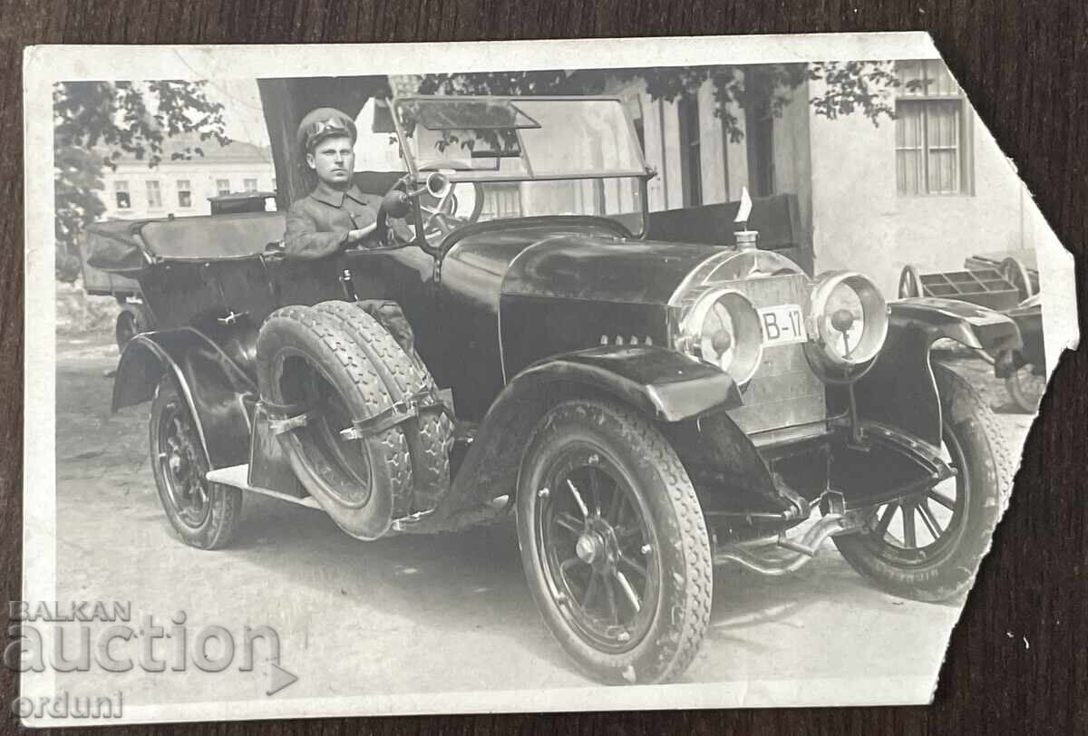 5212 Kingdom of Bulgaria military driver Mercedes car 20s 5212 Kingdom of Bulgaria military driver Mercedes car 20s
