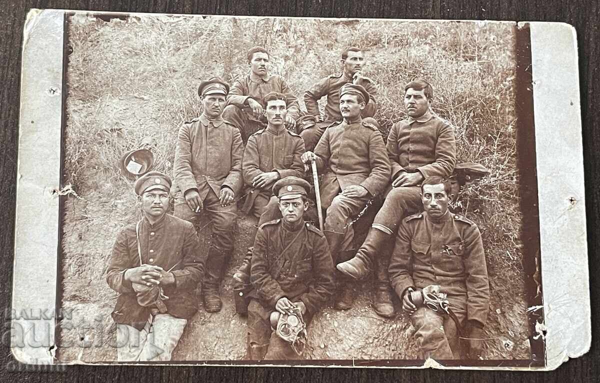 5215 Kingdom of Bulgaria soldiers with gas masks 1916 WWI