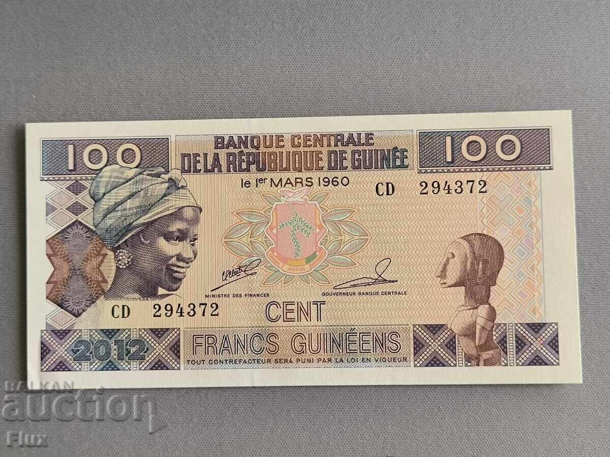 Bancnota - Guineea - 100 franci UNC | 2012