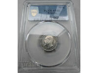 From 1 Lev! 50 Stotinki 1912 AU55 graded by PCGS