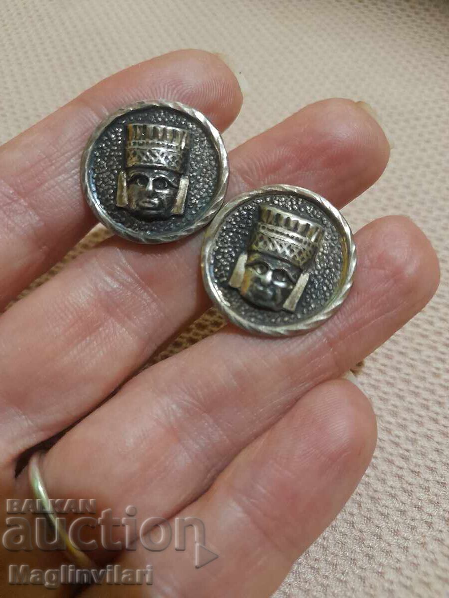 Ασημένια μανικετόκουμπα Μεξικό Ασημένια μανικετόκουμπα Μεξικό