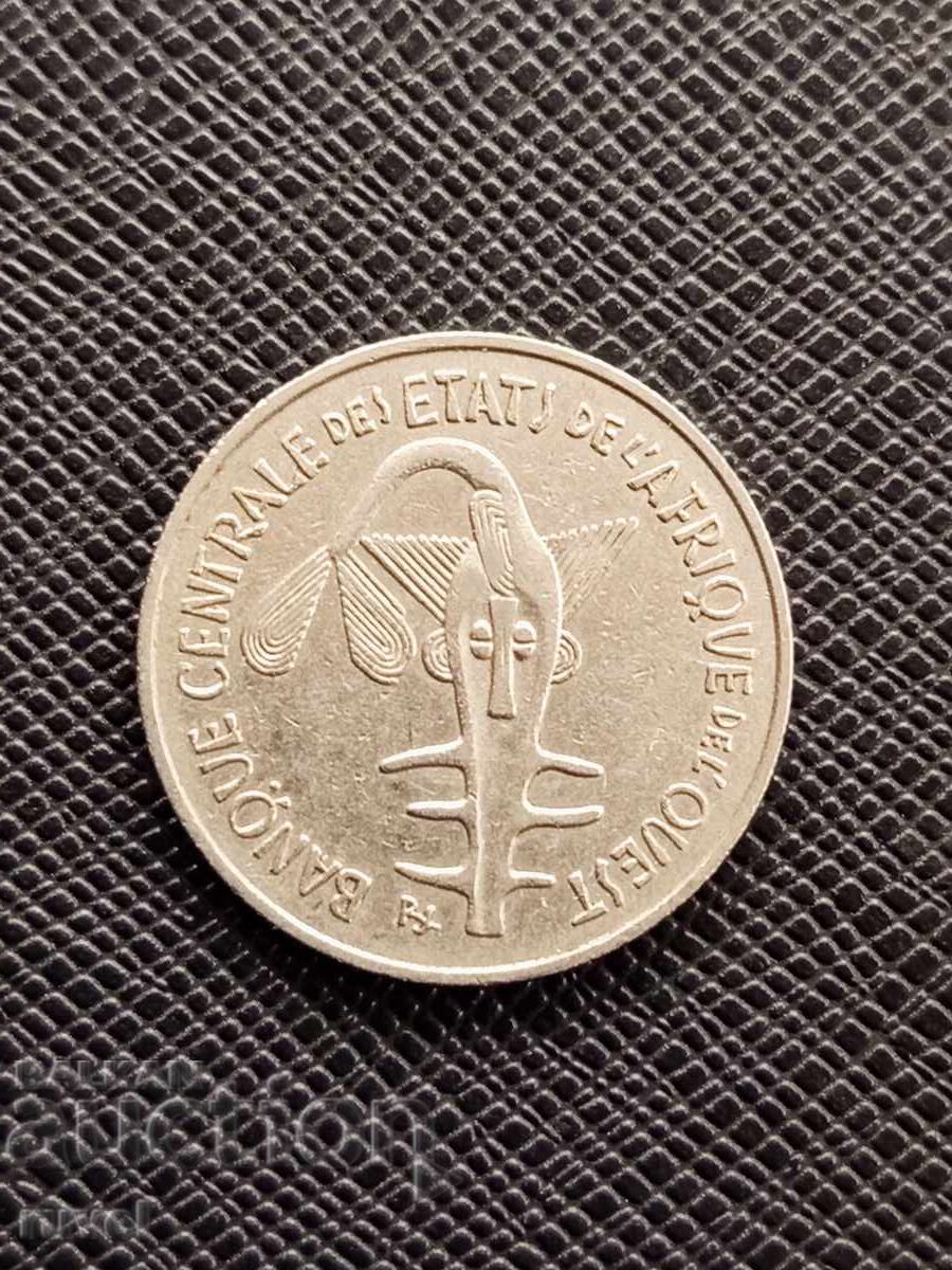 Δυτική Αφρική 100 φράγκα 1969 με τιμή 1.90 BGN | € 0.97