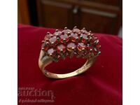 Antique Gold English Ring with Multiple Carnelians