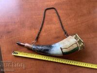 POWDER HORN FROM ROE - HUGE BULGARIA