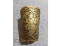 Old brass cup