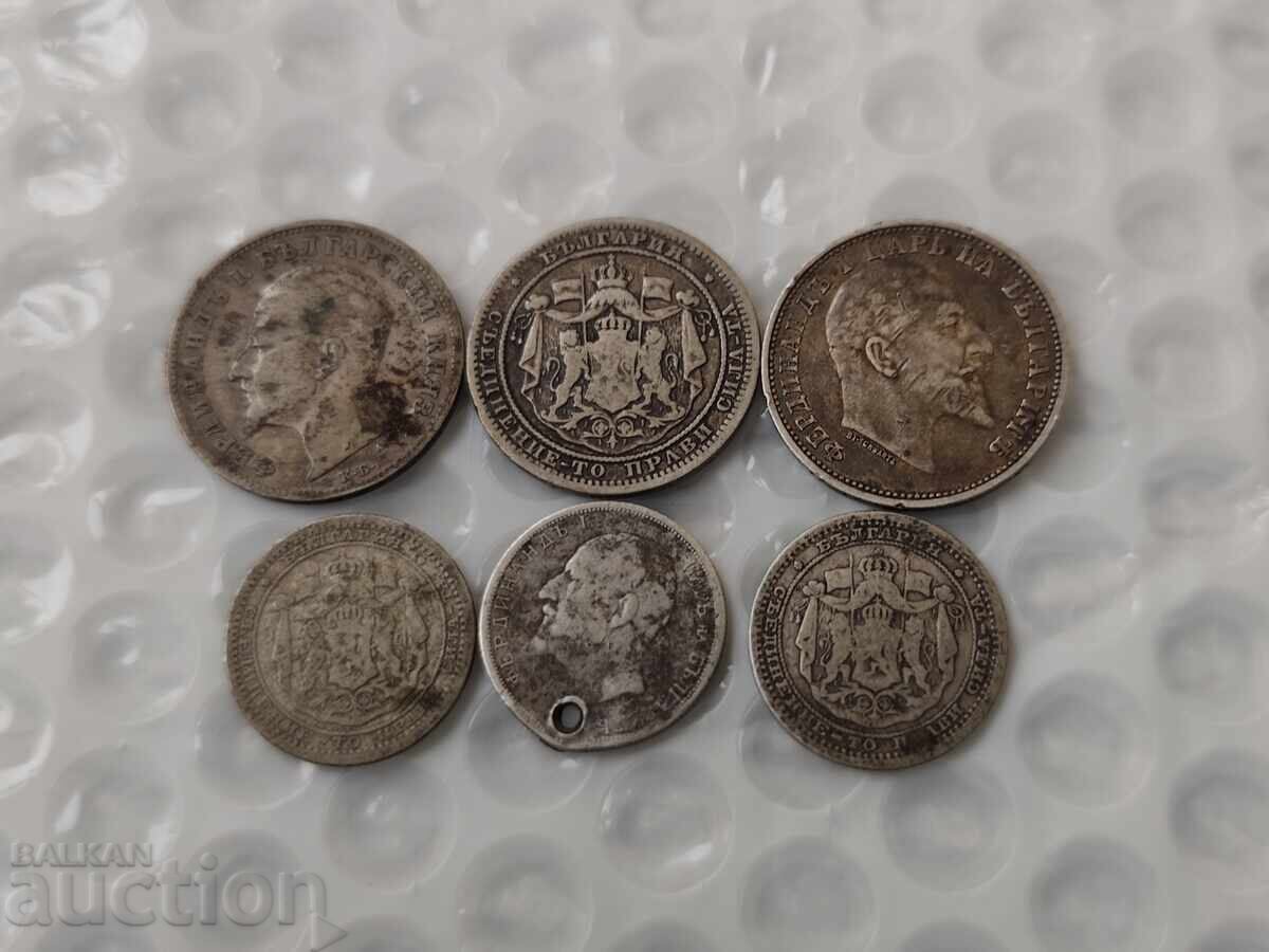 Доставка на 0.01ст. Лот Сребърни Български монети -Б.З.Ц.