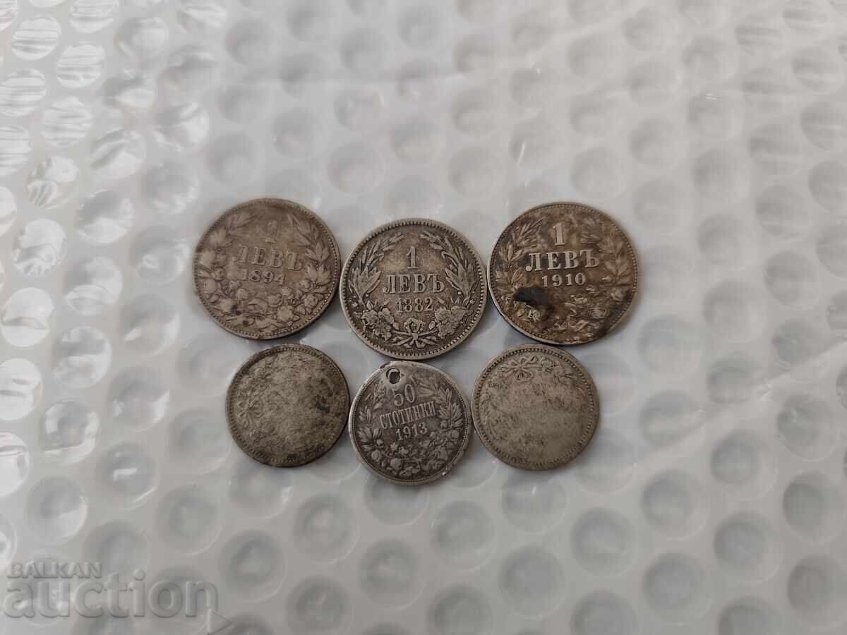 0.01ст. Лот Сребърни Български монети -Б.З.Ц.