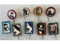 Lot of old badges Actors Singers Actresses Gojko Mitic Stefan D