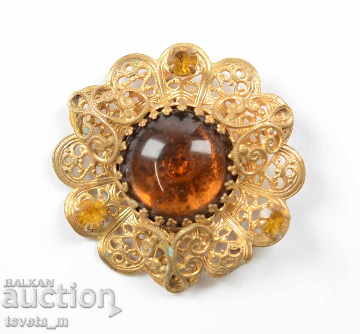 Antique filigree brooch