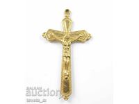 Vintage μενταγιόν σταυρός με Εσταυρωμένο