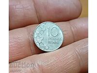 10 πένια Φινλανδίας 1990 με γυαλάδα