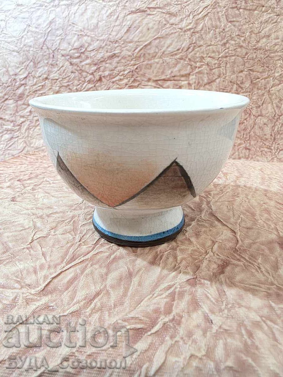 Auction Ceramic bowl, Sirak Skitnik - Futurism 1930s Auction Ceramic bowl, Sirak Skitnik - Futurism 1930s