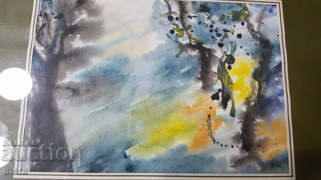 Auction A series of two original watercolors Auction A series of two original watercolors