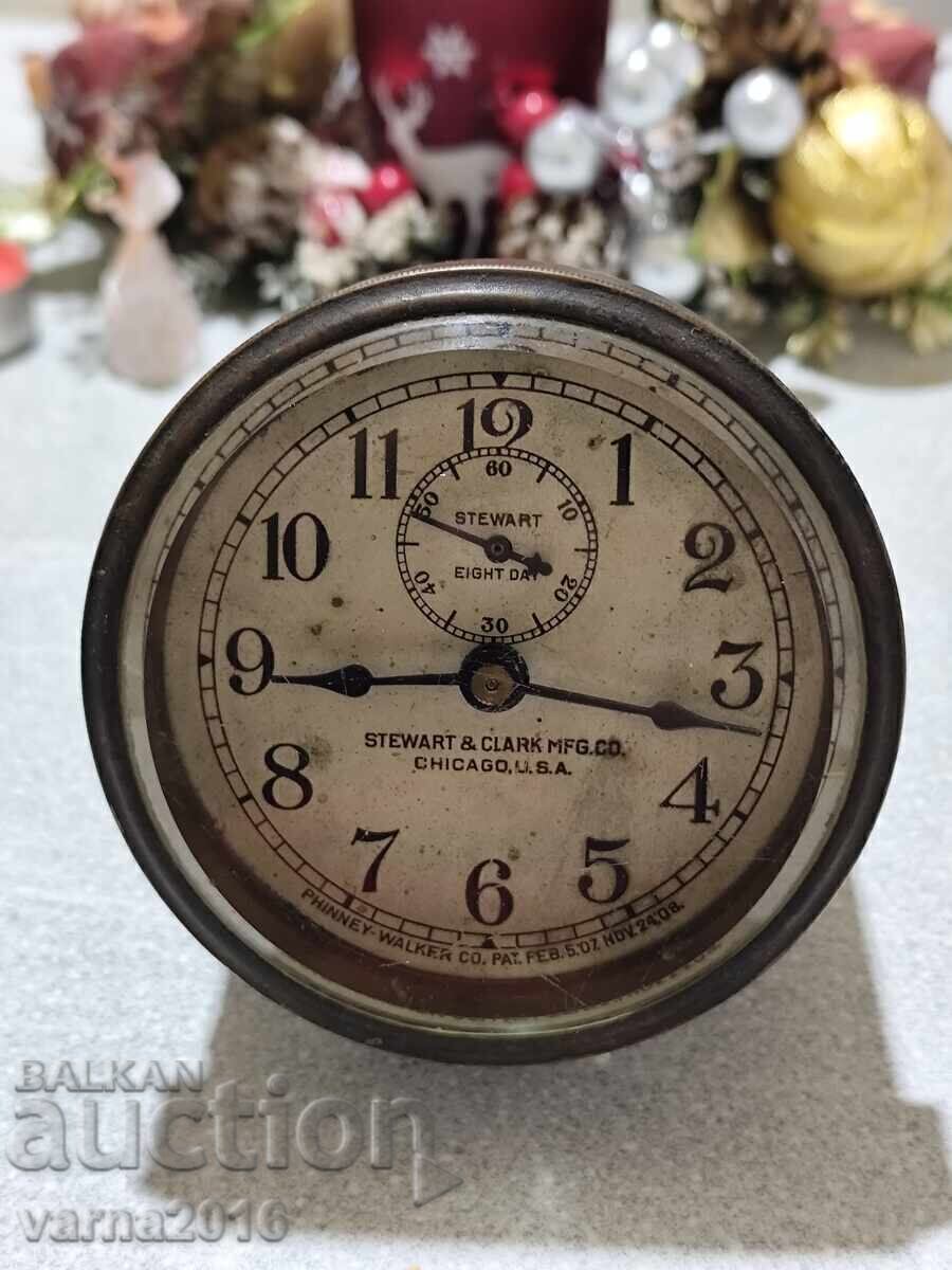 Ceas de bord antic din alamă pentru automobil Ceas de bord antic din alamă pentru automobil