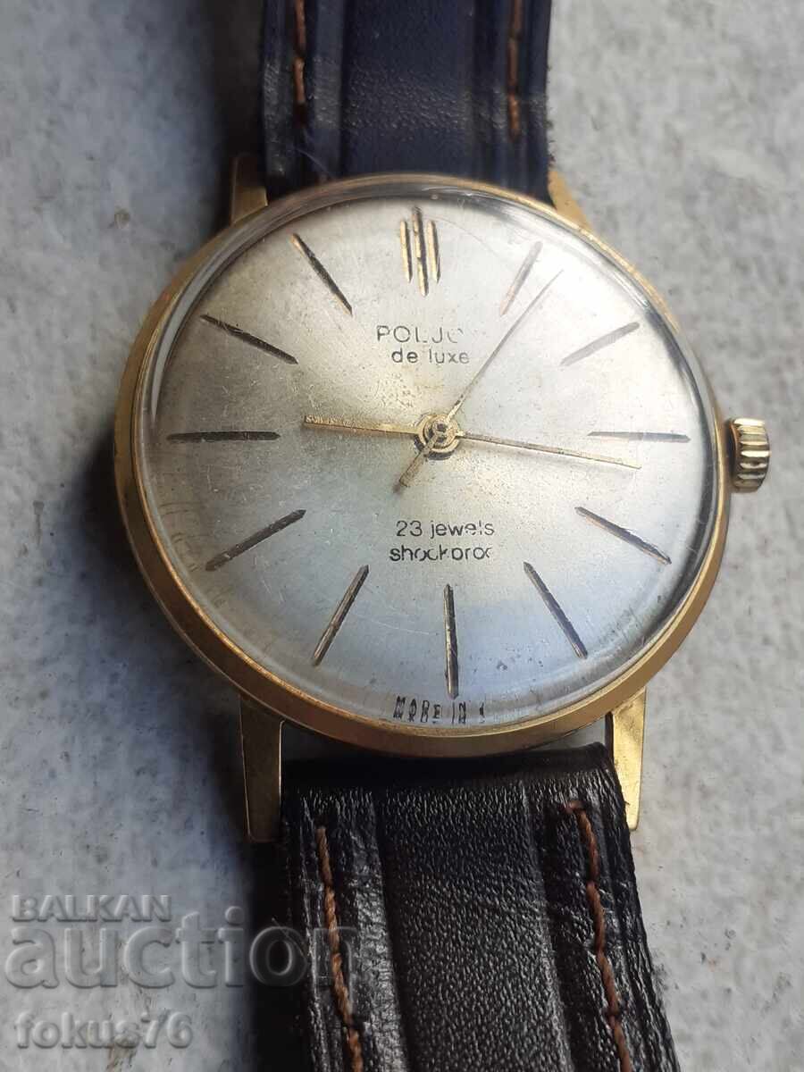 Men's Mechanical Watch Poljot de Luxe - 20 Micron Gold Plated with price 290.00 BGN | € 148.27 Men's Mechanical Watch Poljot de Luxe - 20 Micron Gold Plated with price 290.00 BGN | € 148.27