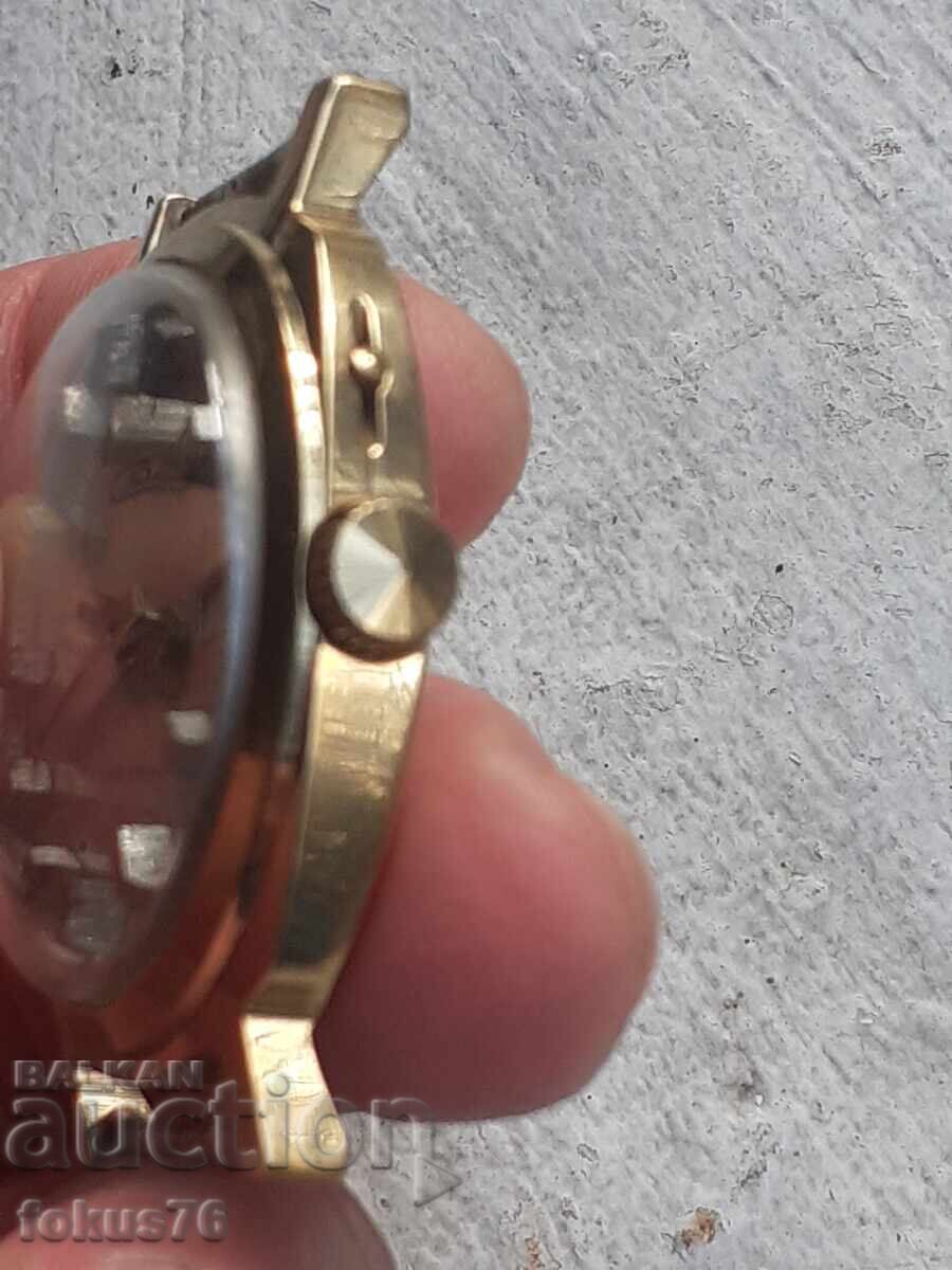 Δημοπρασία Ανδρικό μηχανικό ρολόι Slava - 10 micron επιχρύσωση Δημοπρασία Ανδρικό μηχανικό ρολόι Slava - 10 micron επιχρύσωση