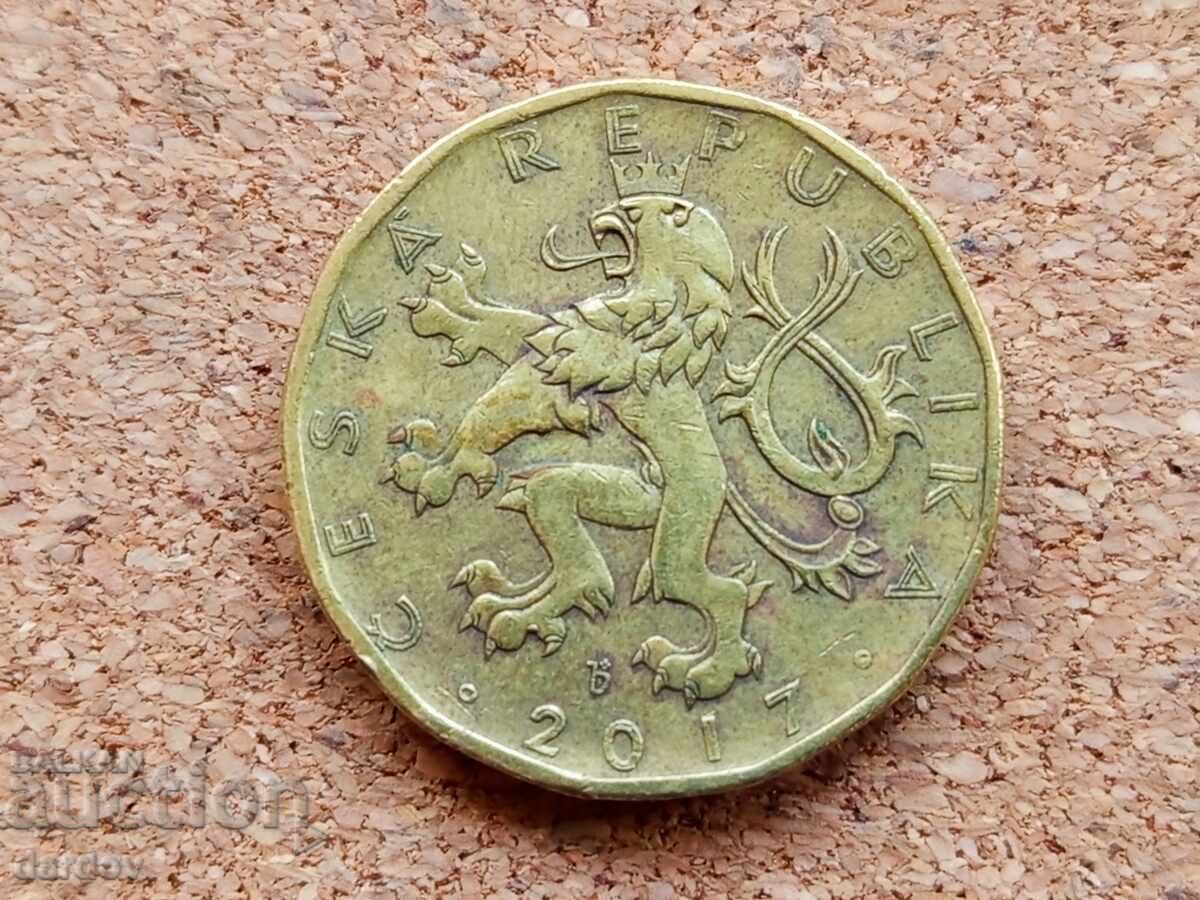 Cehia 20 coroane, 2017 cu preț € 1.10 | 2.15 BGN