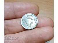 5 јöre Σουηδία 1973 με γυαλάδα