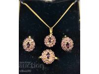 Ring-pendant and earrings set