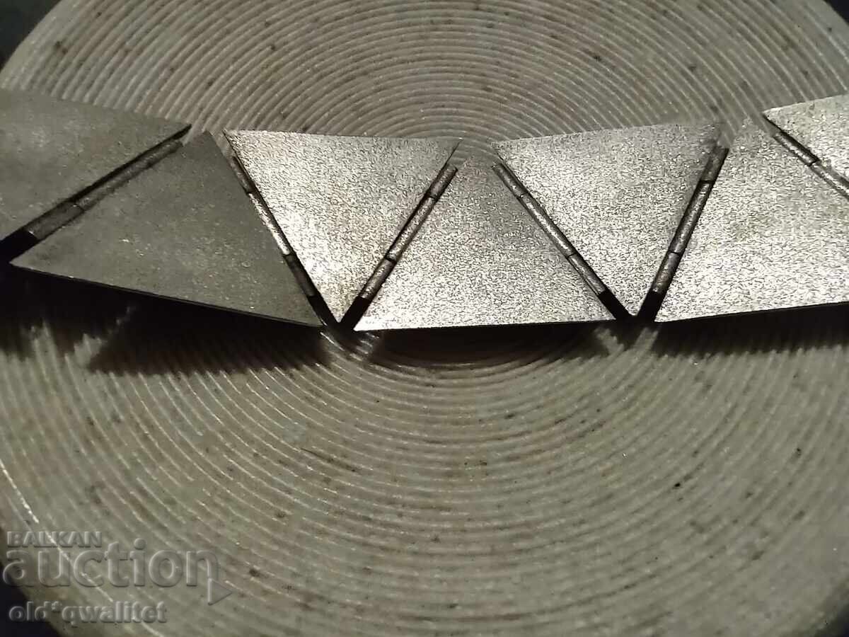 BRĂȚARĂ DIN ARGINT ORIGINALĂ cu AMBRĂ NATURALĂ, ștampile - 6