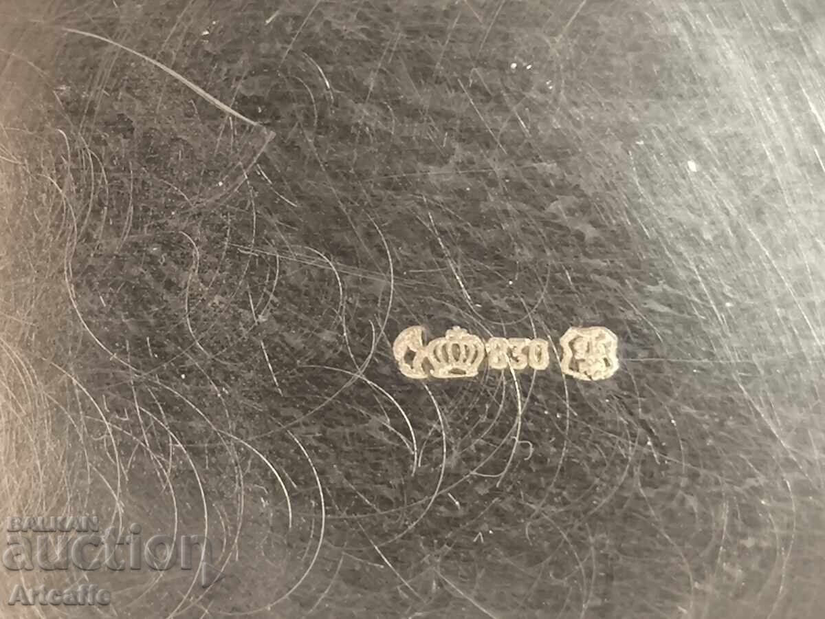 Ceainic de argint cu marcaj cu semilună și coroană, proba 830 - 6