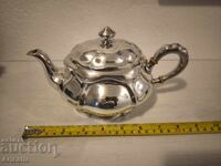 Silver Teapot with Crescent and Crown Hallmark, 830 Grade