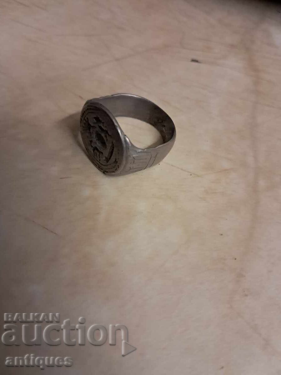 Παλιό ασημένιο δαχτυλίδι σφραγίδα - 6 Παλιό ασημένιο δαχτυλίδι σφραγίδα - 6