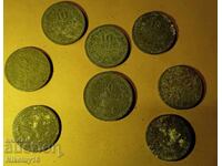 Monede din 1917 de 10 și 20 de stotinki 7+1