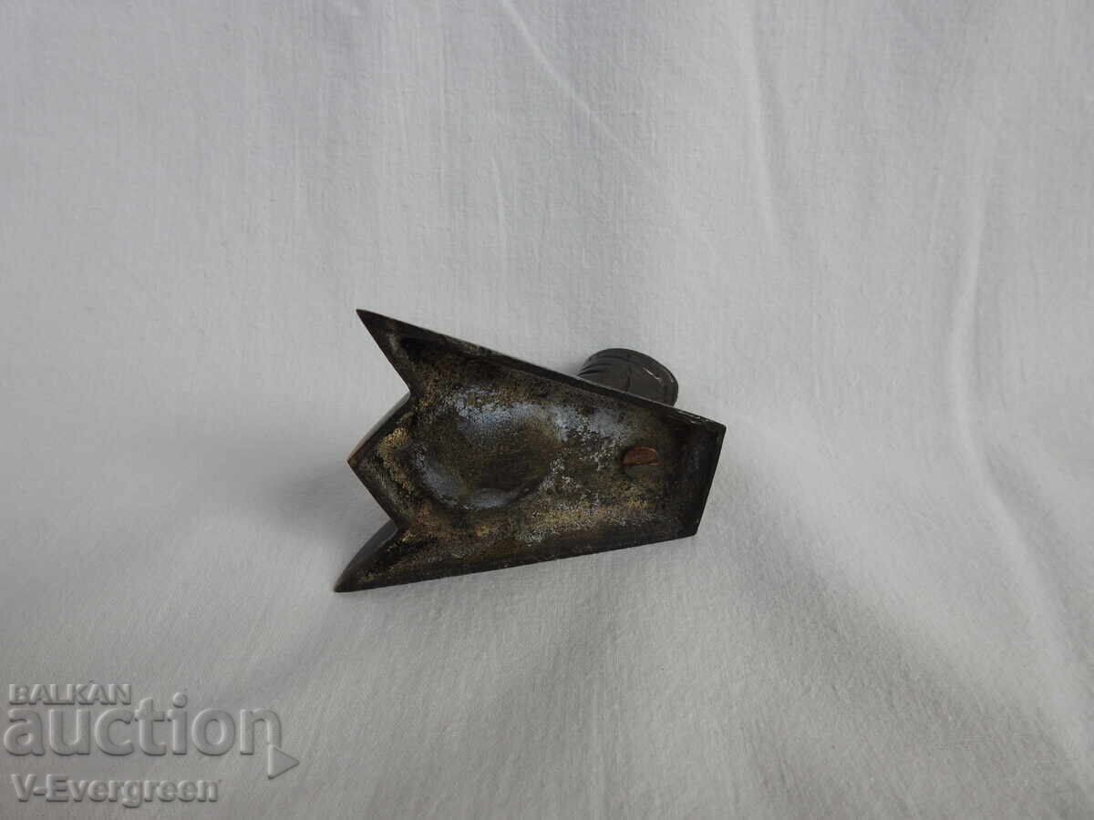 Old ashtray souvenir Egypt Nefertiti copper bronze - 6