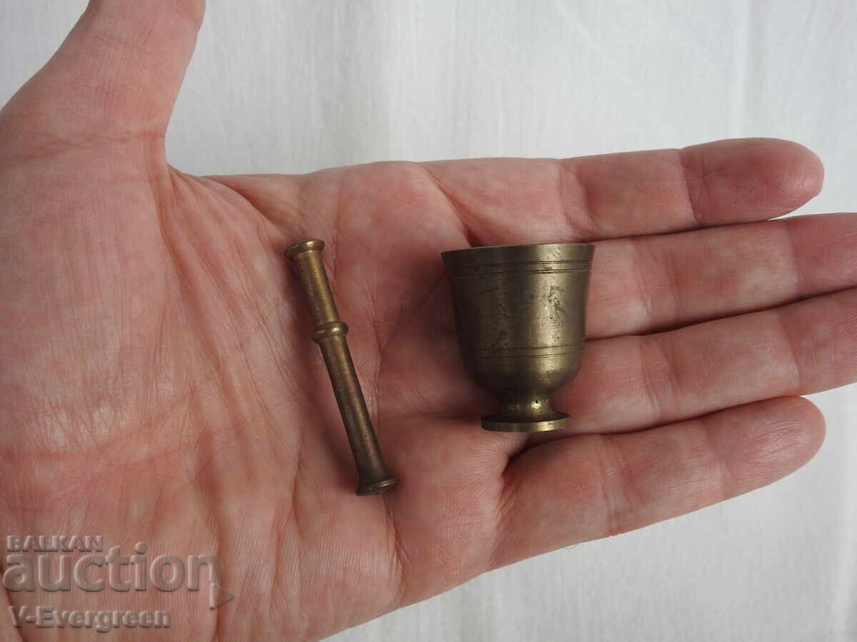 Old miniature bronze mortar from the 70s Old miniature bronze mortar from the 70s