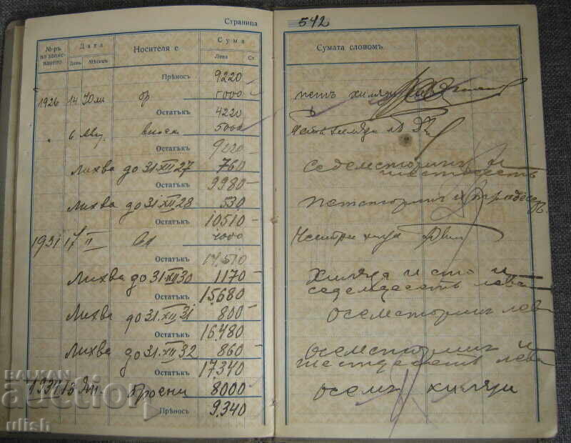 Auction 1918 Bulgarian Commercial Bank Savings Deposit Book Auction 1918 Bulgarian Commercial Bank Savings Deposit Book
