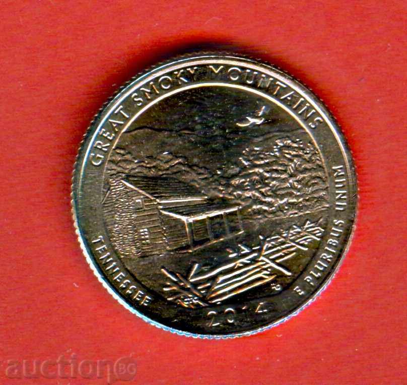 USA 25 cent issue 2014 D TENNESSEE NEW UNC