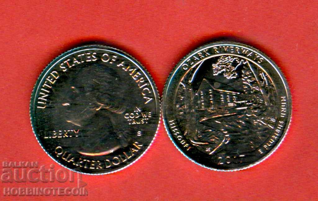 САЩ USA 25 cent емисия issue 2017 - S Ozark Riverways UNC САЩ USA 25 cent емисия issue 2017 - S Ozark Riverways UNC