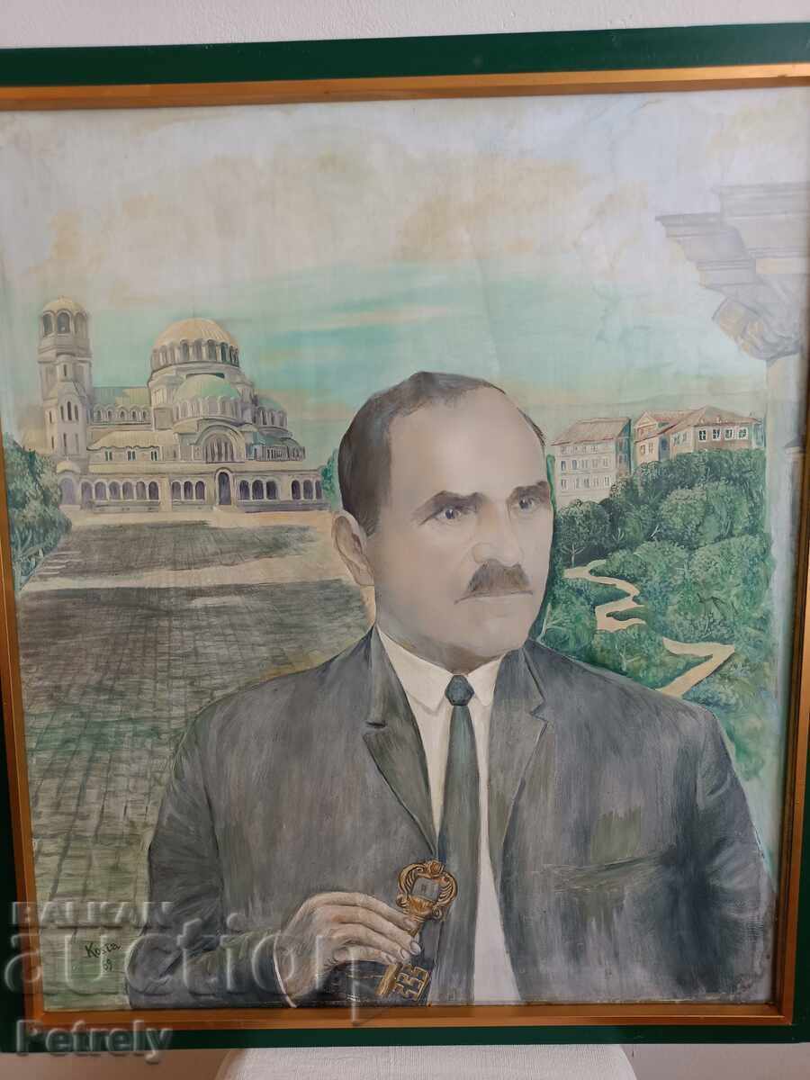 Δημοπρασία Πορτρέτο του Αθανάσιου Μπούρωφ Δημοπρασία Πορτρέτο του Αθανάσιου Μπούρωφ