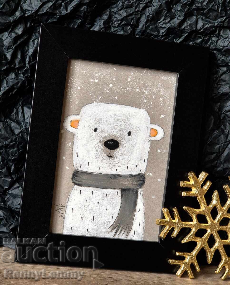 Christmas miniature white bear, pastel with price 25.00 BGN | € 12.78 Christmas miniature white bear, pastel with price 25.00 BGN | € 12.78