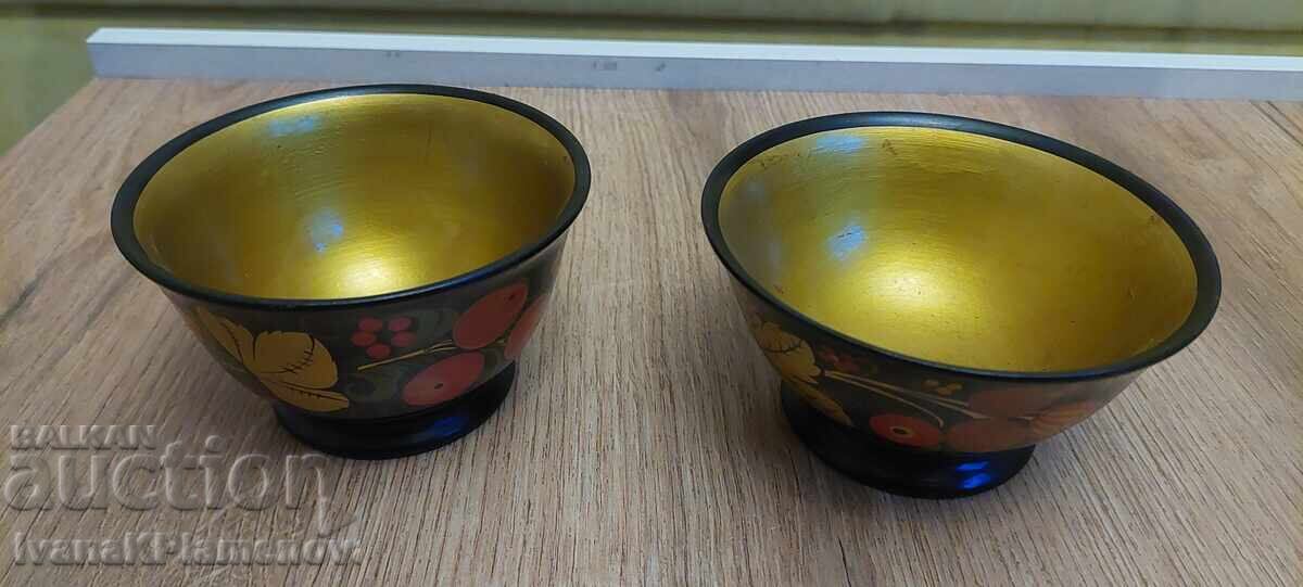 Două cești Khokhloma Rusia pentru cunoscători - 5 Două cești Khokhloma Rusia pentru cunoscători - 5